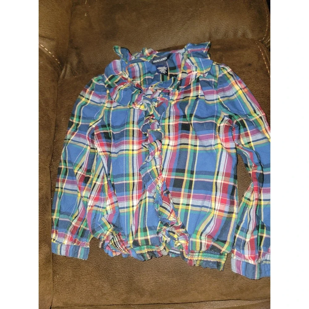 Ralph Lauren polo‎ ruffle girls shirt top size 6
